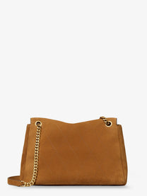 Tory Burch Women's Charlie Suede Shoulder Bag Beige