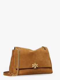 Tory Burch Women's Charlie Suede Shoulder Bag Beige