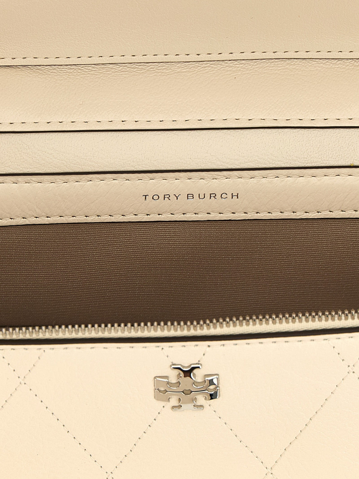 Tory Burch Charlie Vanity Case Crossbody Bag White