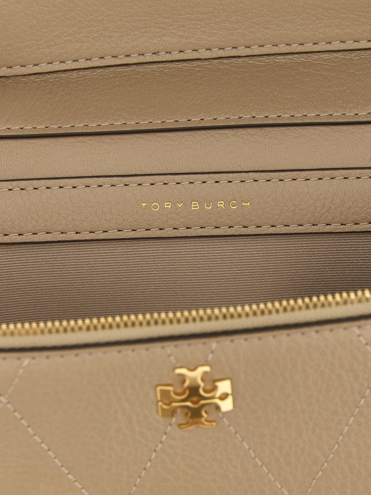 Tory Burch Charlie Vanity Case Crossbody Bag Beige