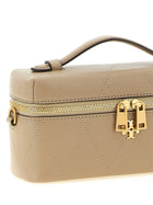 Tory Burch Charlie Vanity Case Crossbody Bag Beige, view 3