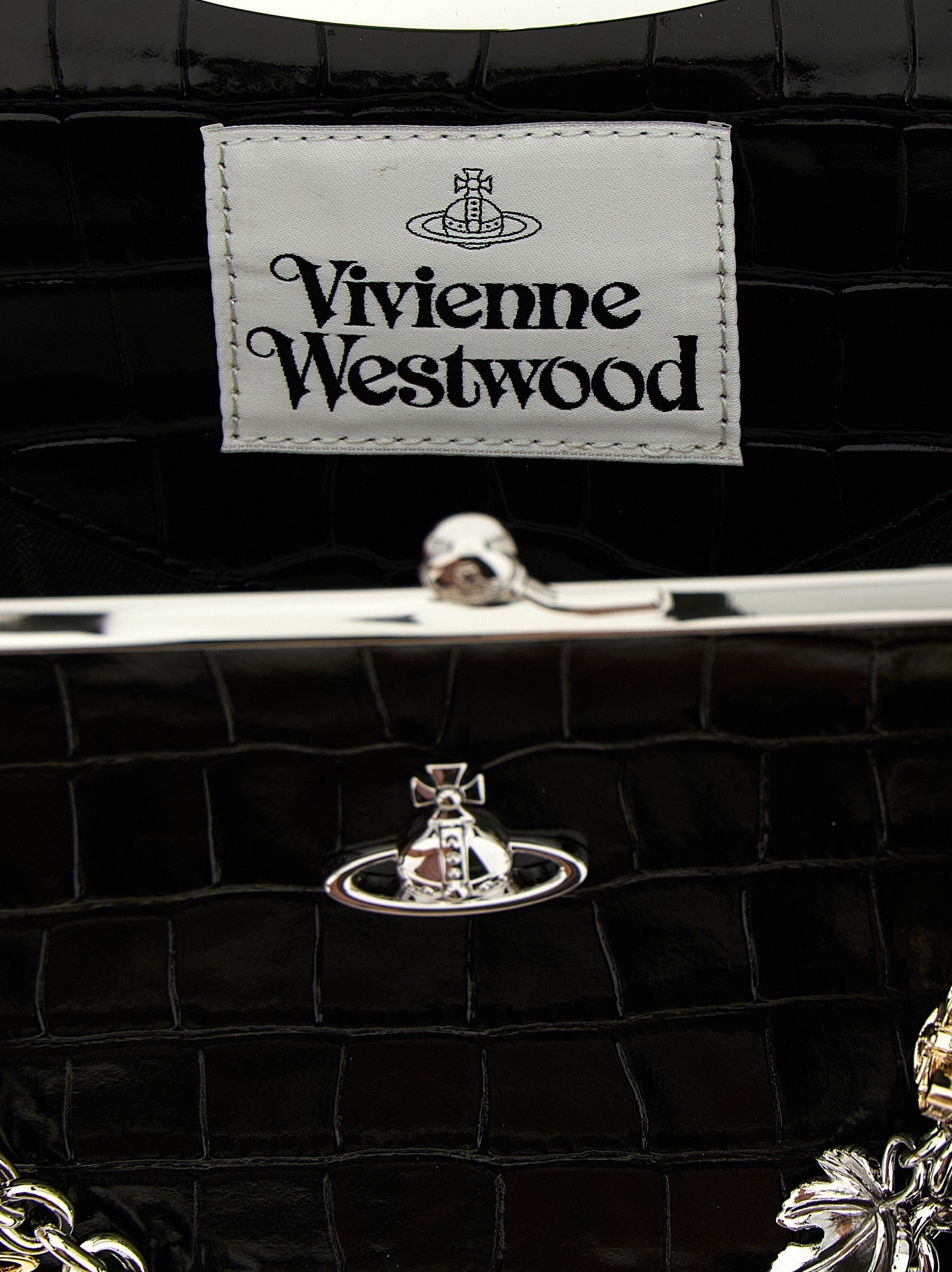 Vivienne Westwood Charm Frame Shoulder Bag Black