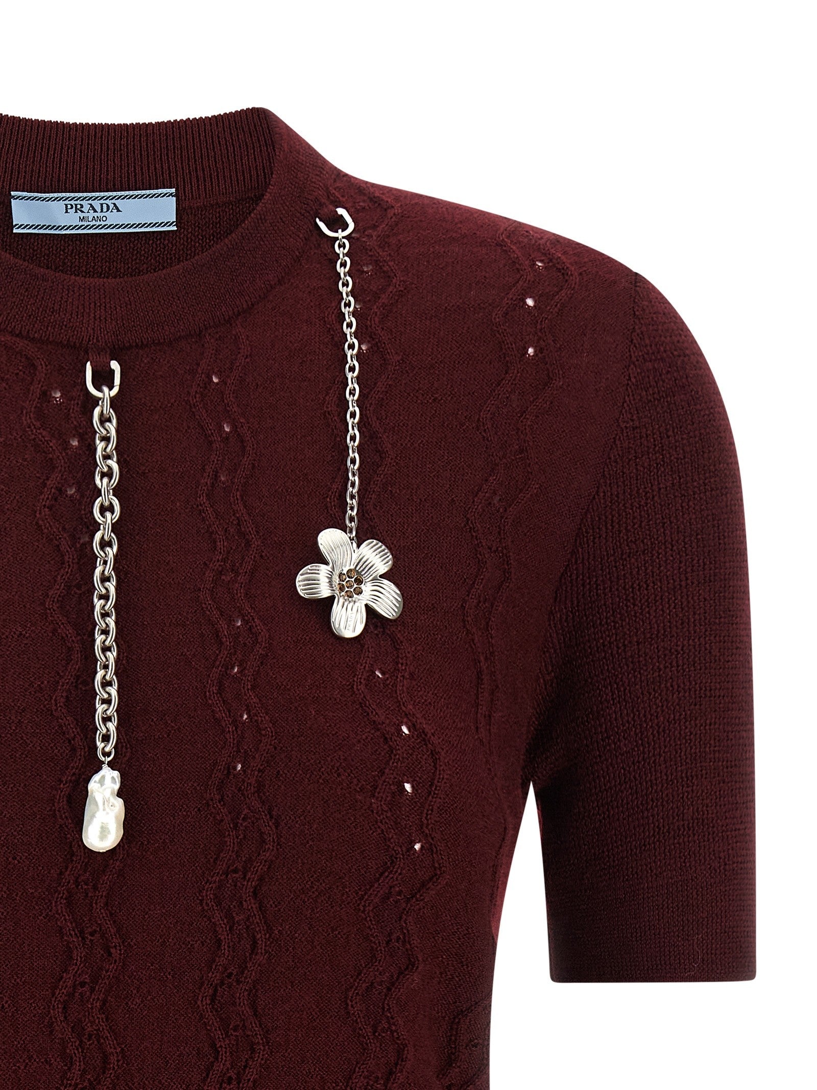 PRADA Charms Sweater Red