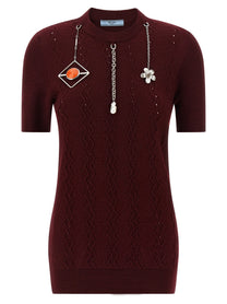 PRADA Charms Sweater Red