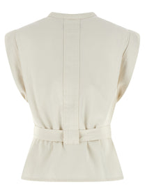 Lemaire Chasuble Vest White