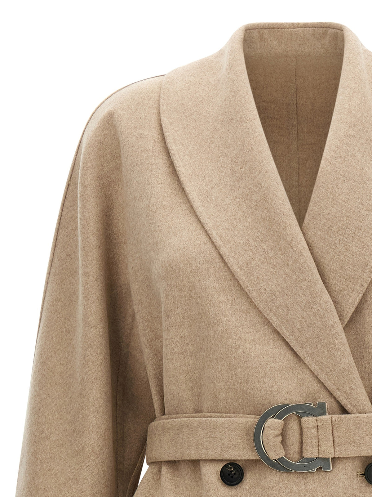 Ferragamo Chateau Coat Beige, view 3
