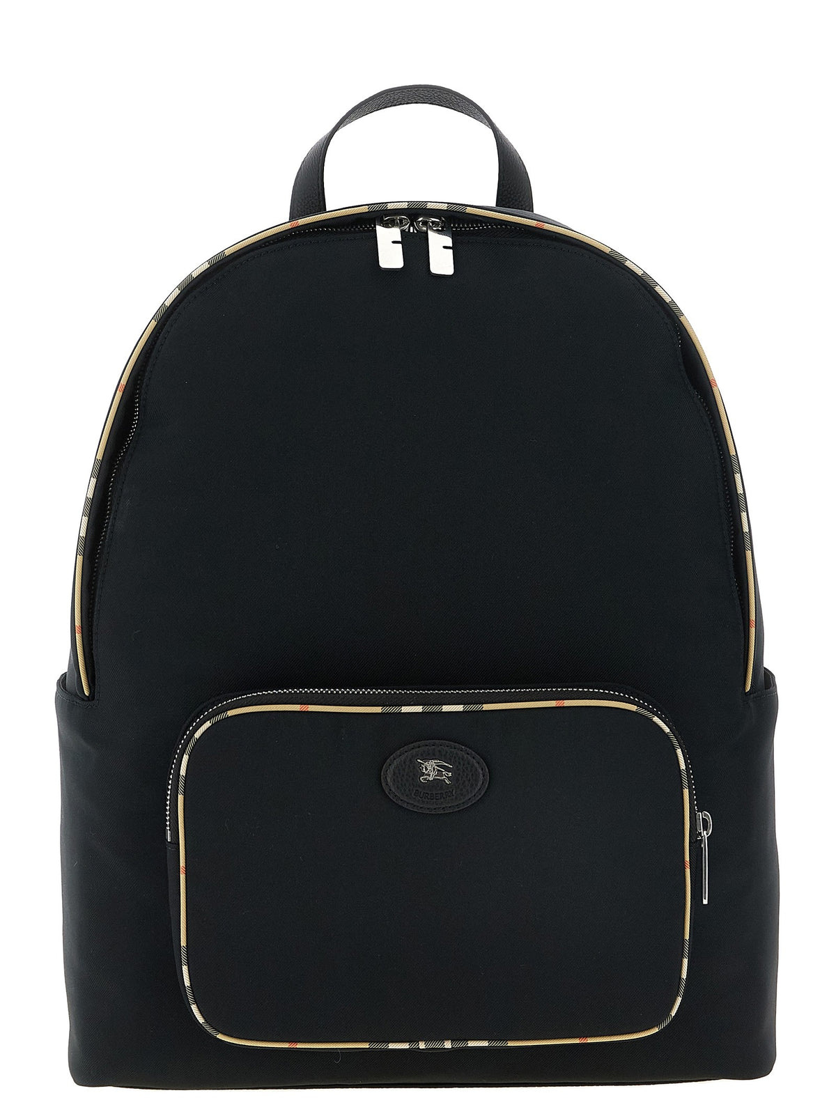 Burberry Check Backpack Black