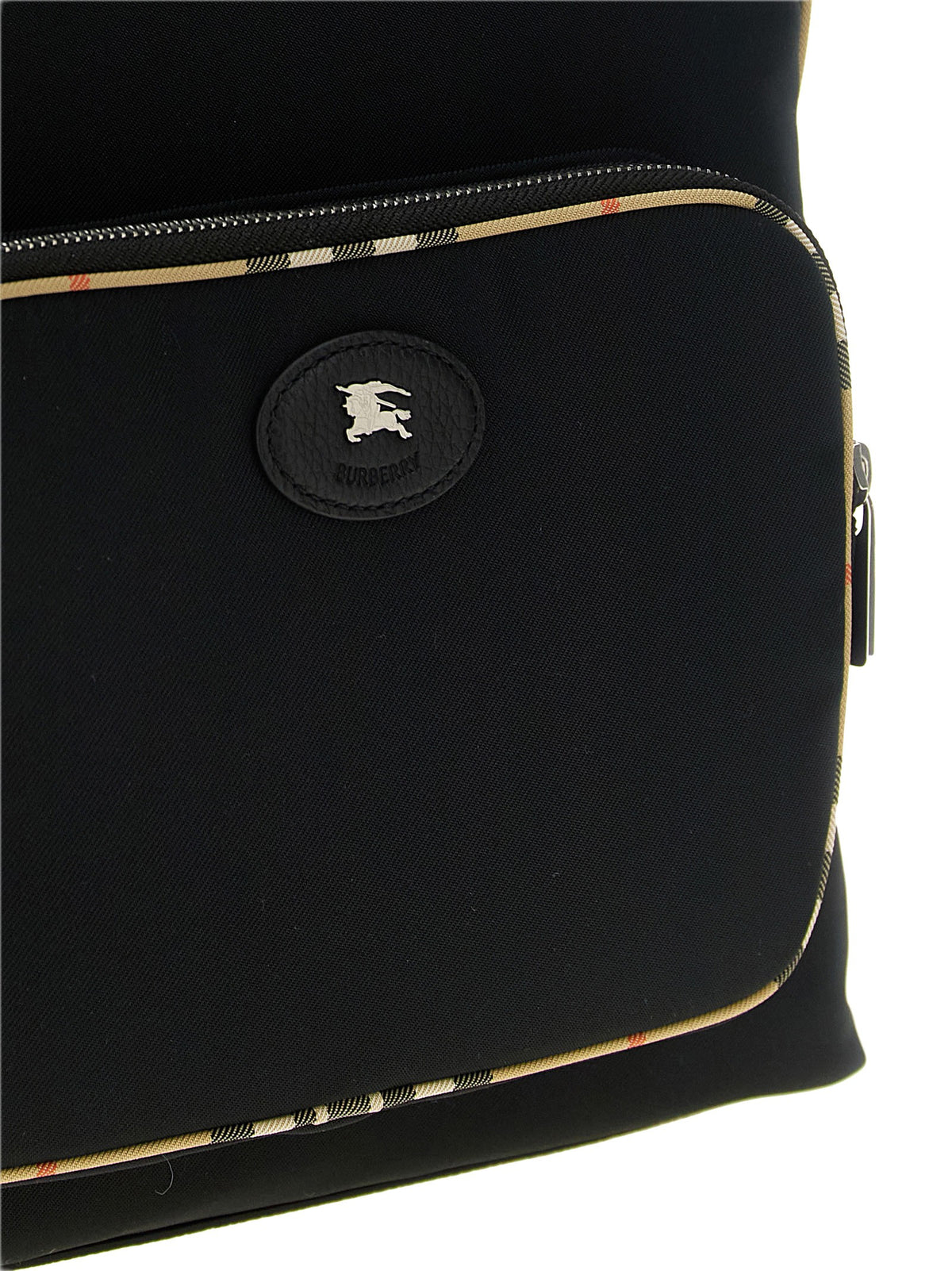 Burberry Check Backpack Black