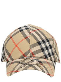 Burberry Men's Check Baseball Hat Beige
