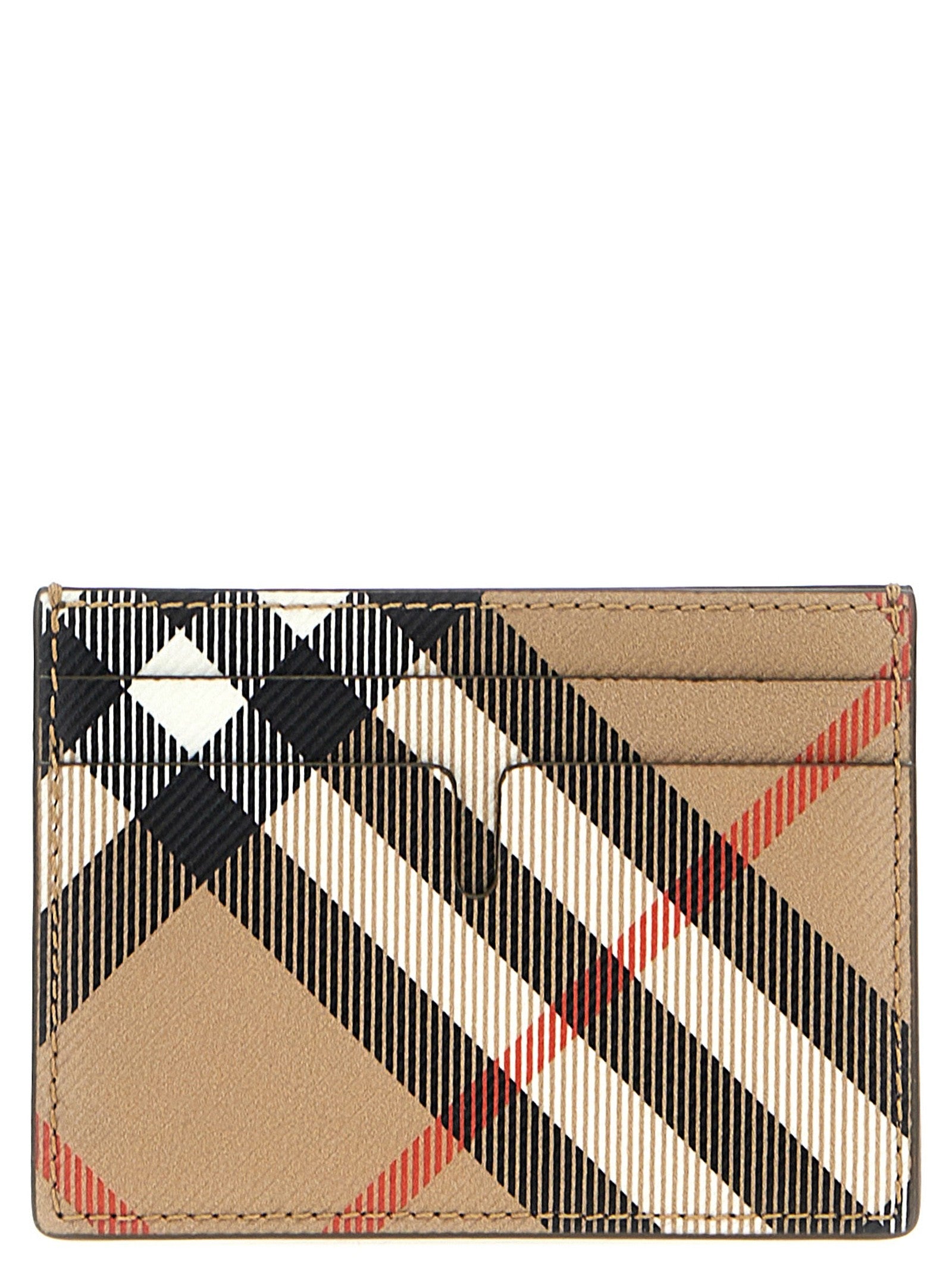 Burberry Check Card Holder Beige