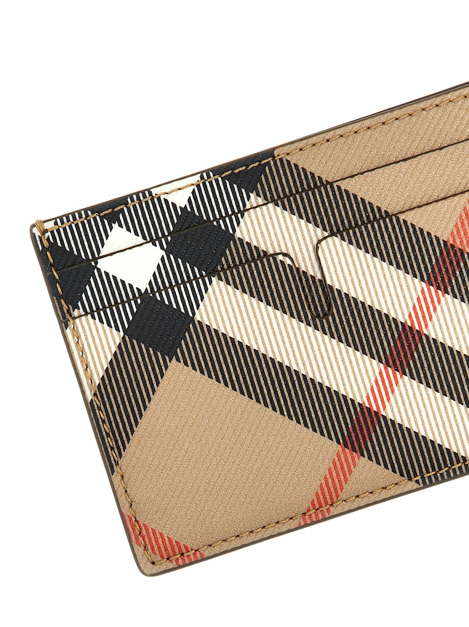 Burberry Check Card Holder Beige