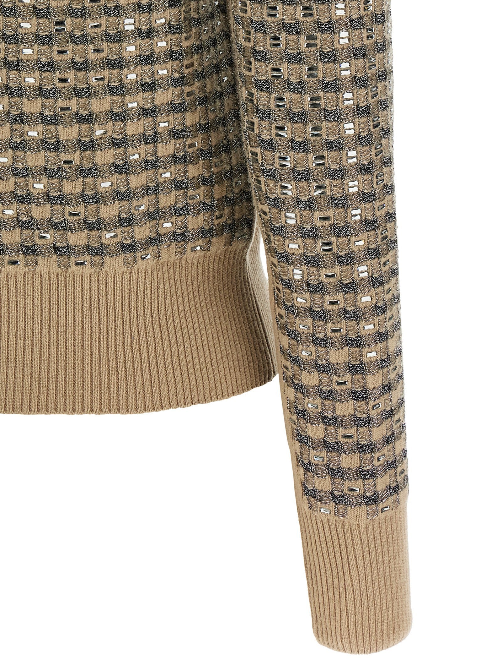 Ermanno Scervino Check Cardigan Beige