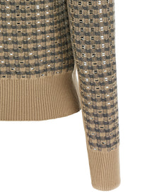 Ermanno Scervino Check Cardigan Beige