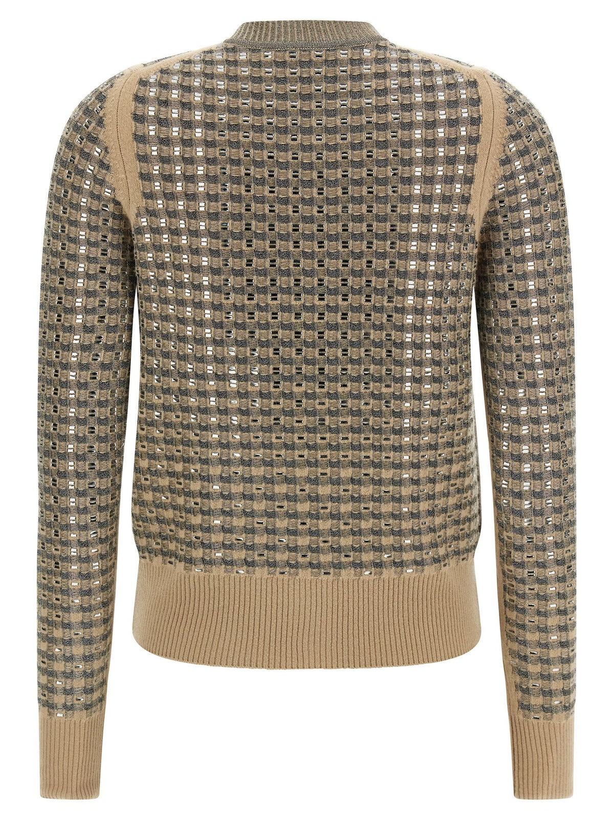 Ermanno Scervino Check Cardigan Beige, view 2