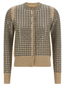 Ermanno Scervino Check Cardigan Beige