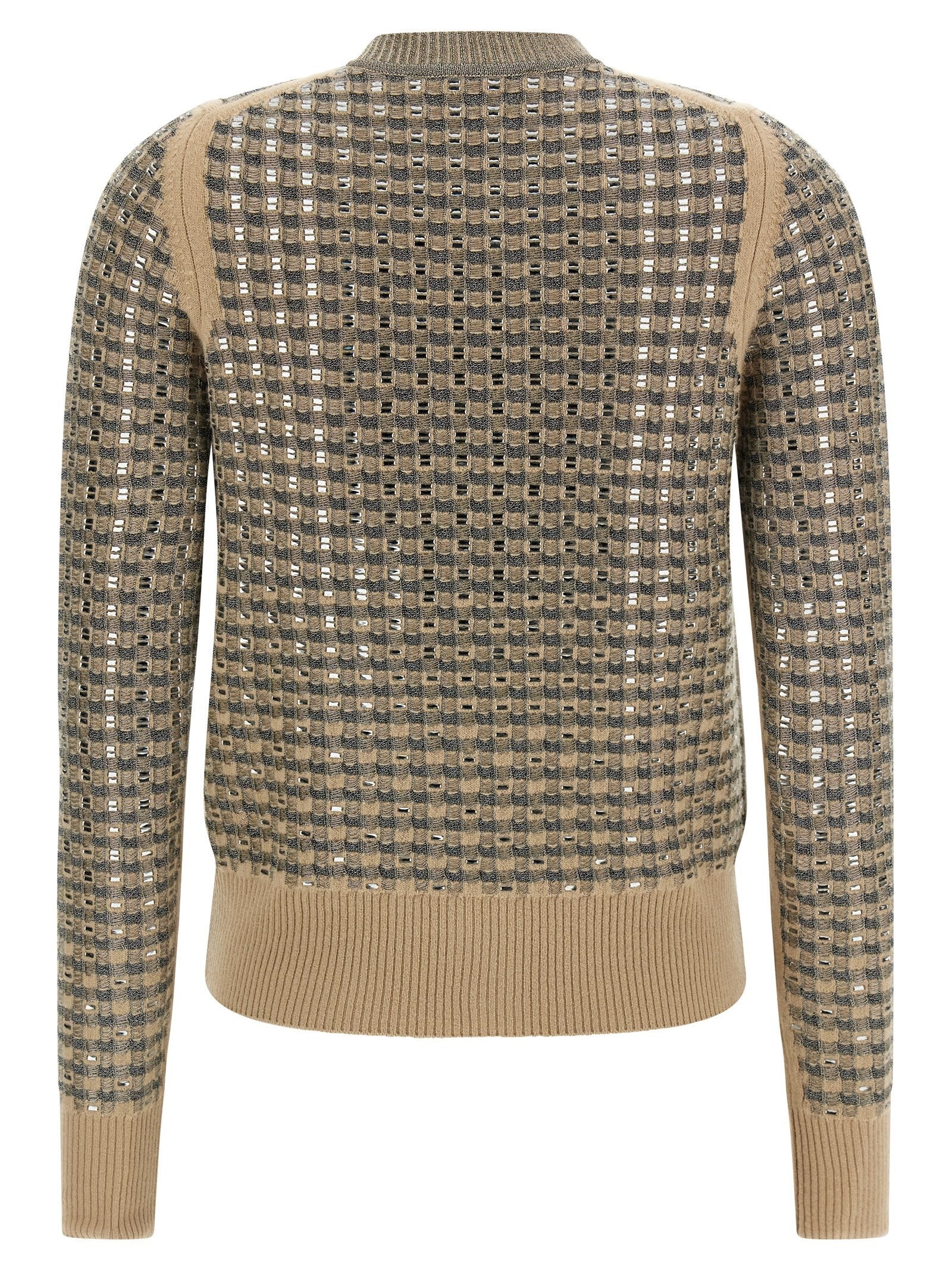 Ermanno Scervino Check Cardigan Beige