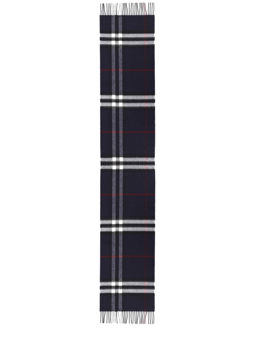 Burberry Men's Check Cashmere Scarf Black