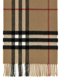Burberry Check Cashmere Scarf Beige