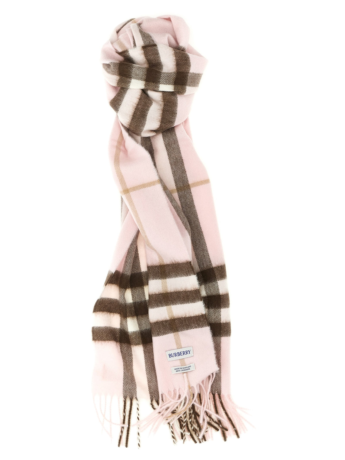 Burberry Check Cashmere Scarf Blue
