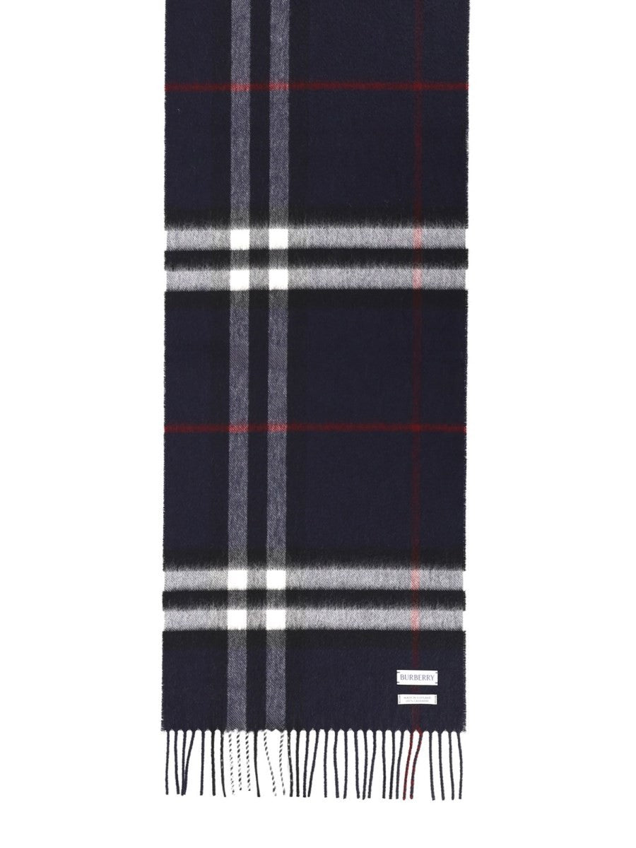 Burberry Men's Check Cashmere Scarf Black