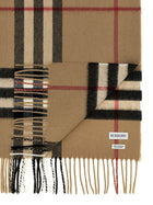 Burberry Check Cashmere Scarf Beige, view 3