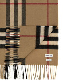Burberry Check Cashmere Scarf Beige