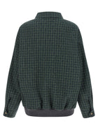 Miu Miu Check Cotton Blouson Green, view 2