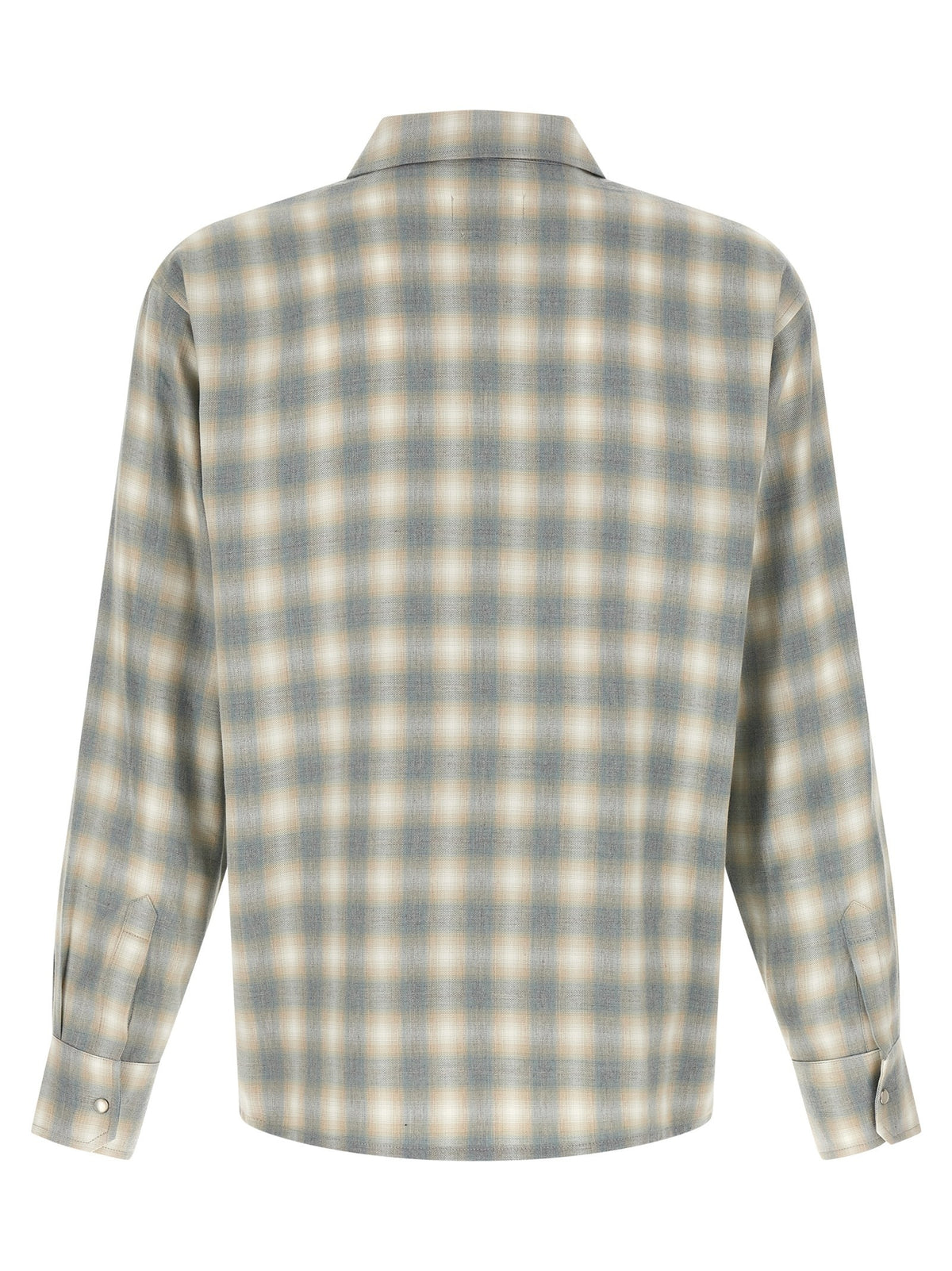 SECOND/LAYER Check Dégradé Shirt Grey, view 2