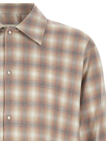 SECOND/LAYER Check Dégradé Shirt Beige