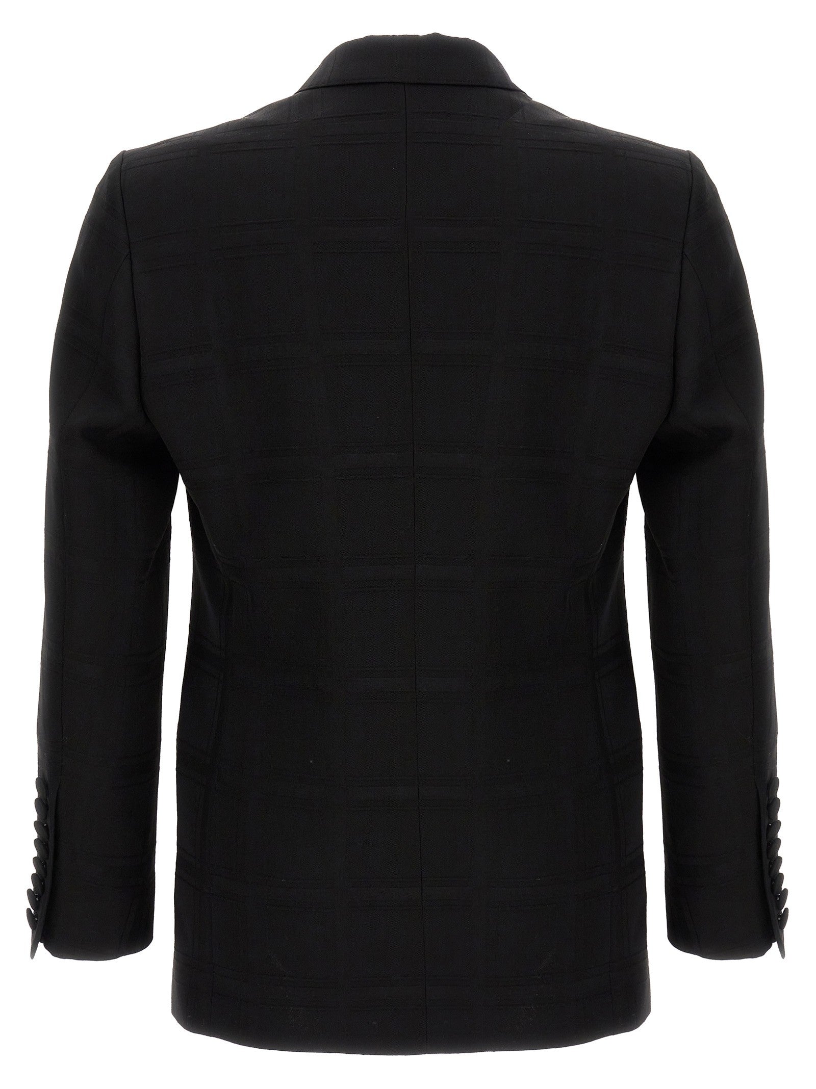ETRO Check Double Breasted Blazer Black