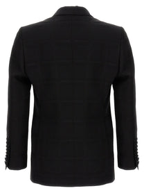 ETRO Check Double Breasted Blazer Black