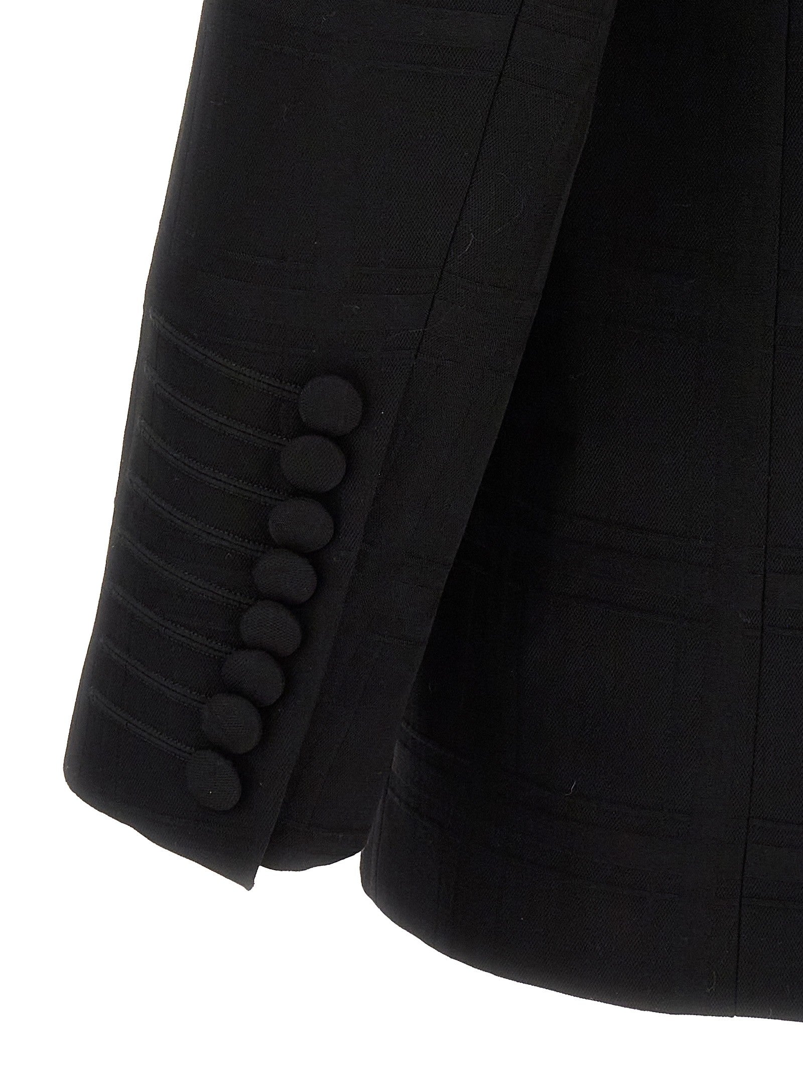 ETRO Check Double Breasted Blazer Black