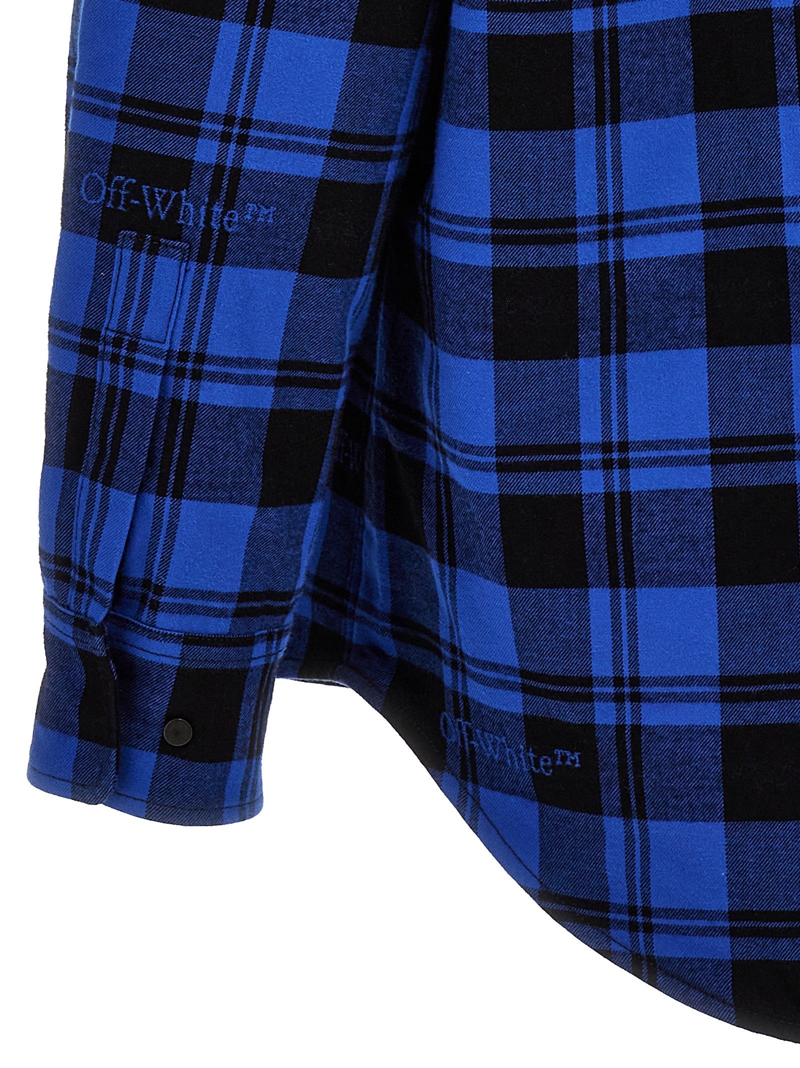 Off-White Check Flannel Overshirt Blue