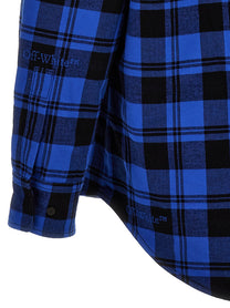 Off-White Check Flannel Overshirt Blue