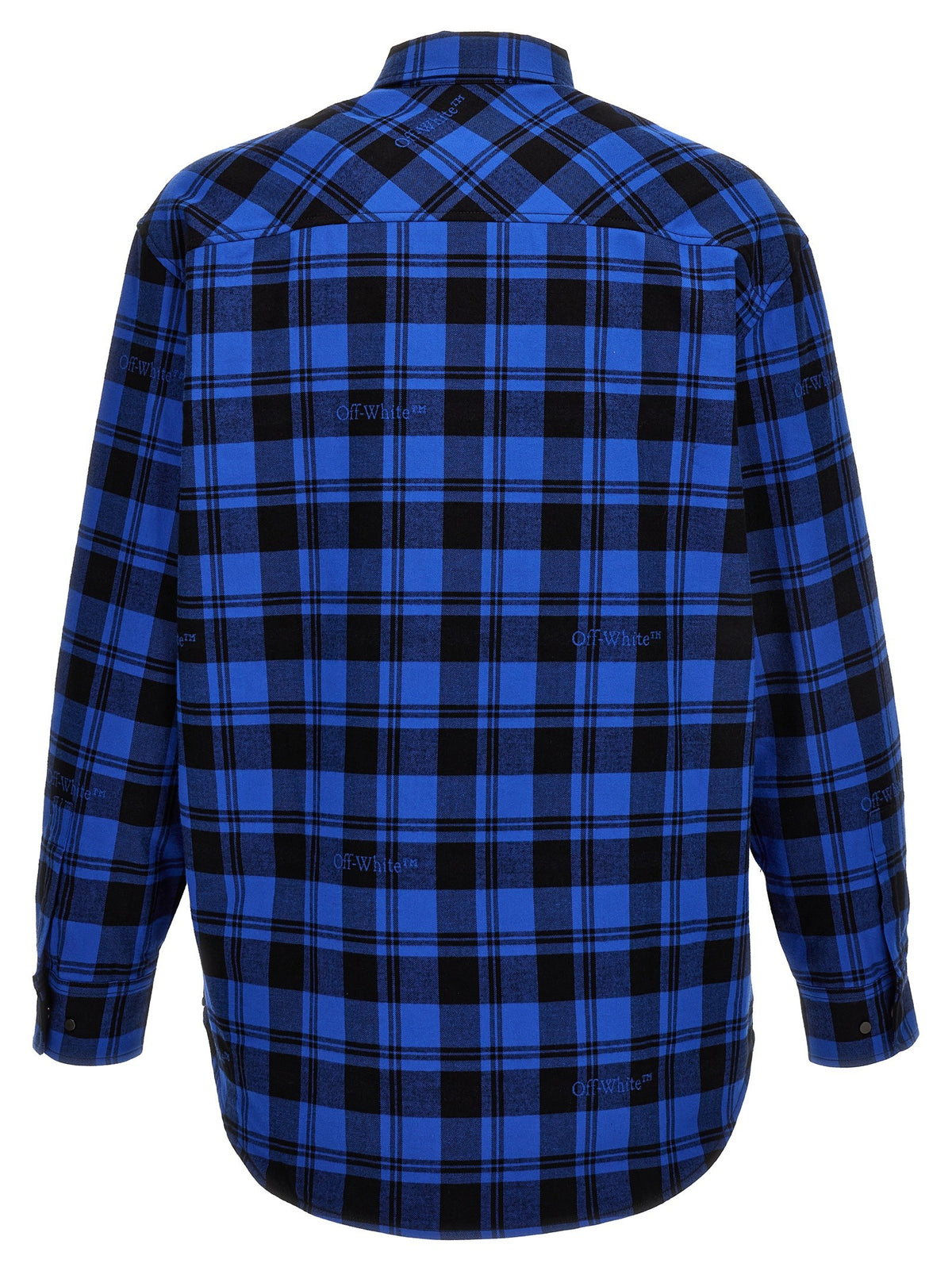 Off-White Check Flannel Overshirt Blue
