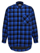 Off-White Check Flannel Overshirt Blue
