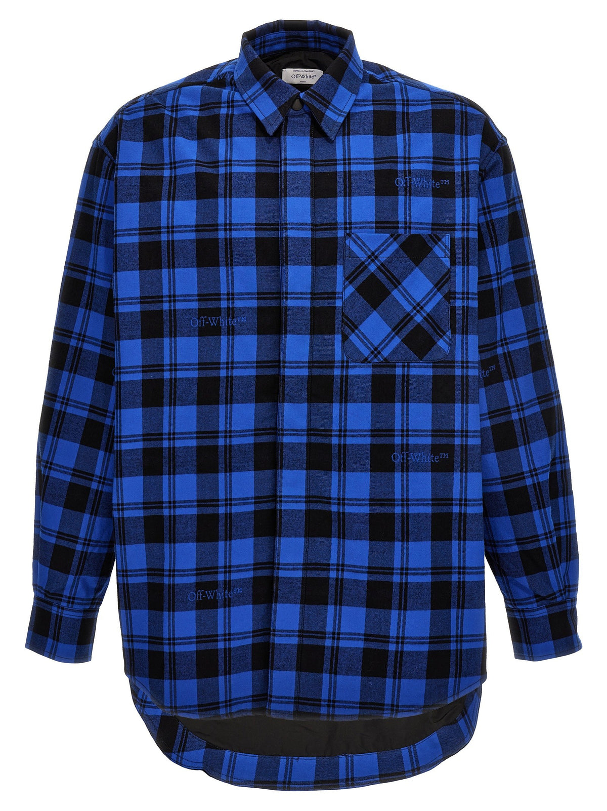 Off-White Check Flannel Overshirt Blue