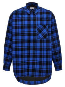 Off-White Check Flannel Overshirt Blue