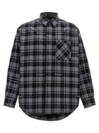 Off-White Check Flannel Padded Jacket Grey