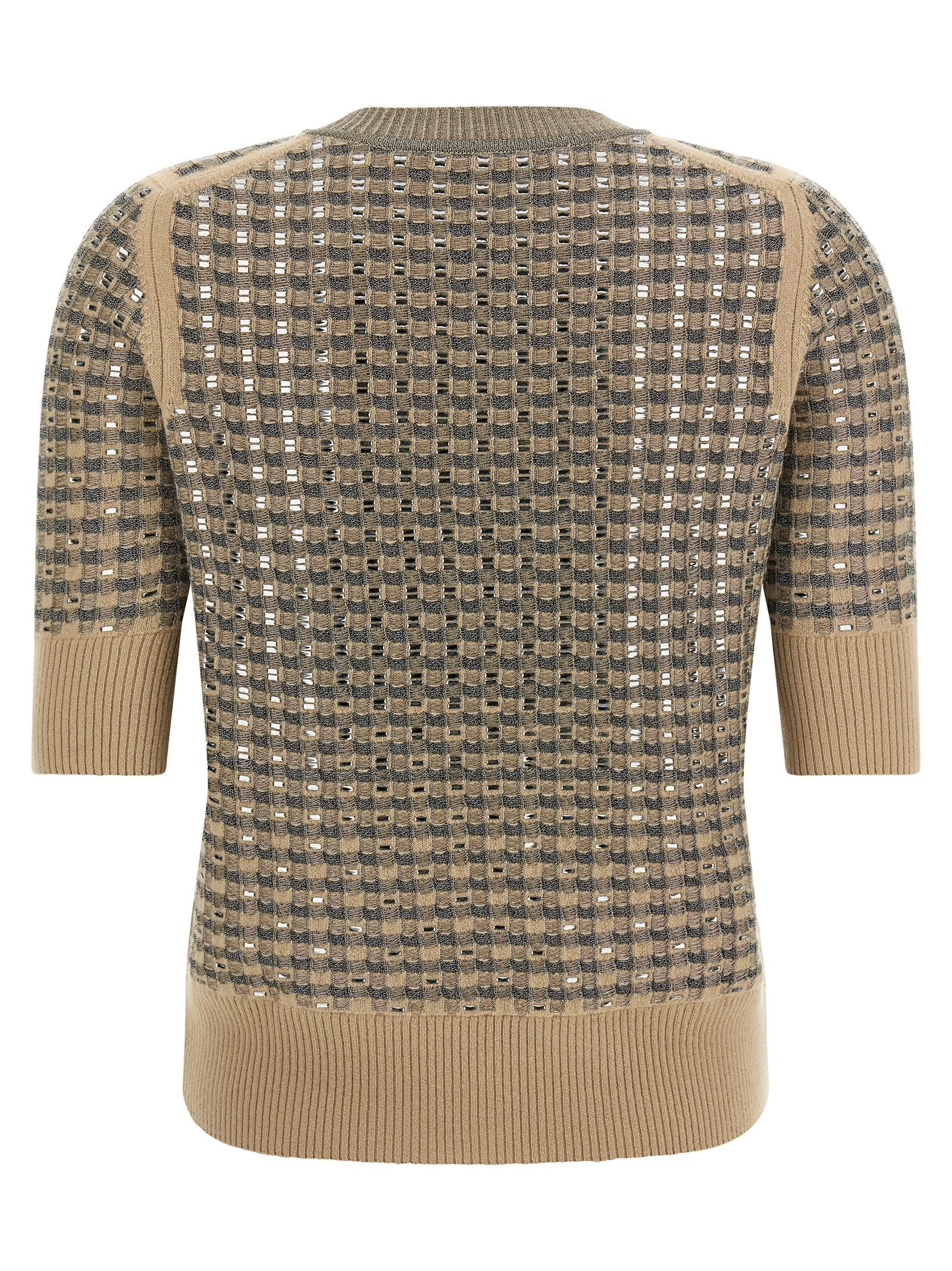 Ermanno Scervino Check Knit Beige