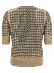 Ermanno Scervino Check Knit Beige