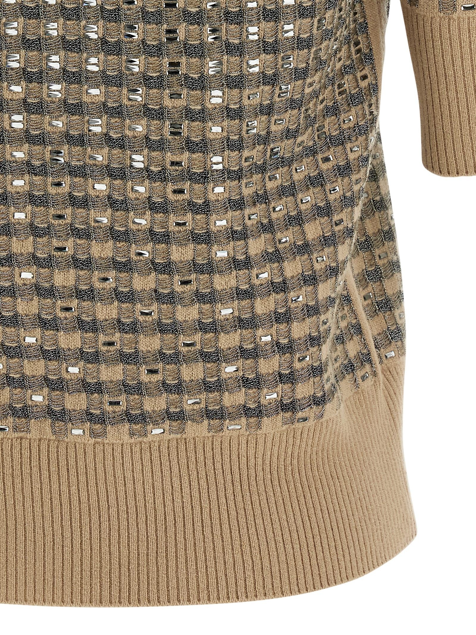 Ermanno Scervino Check Knit Beige