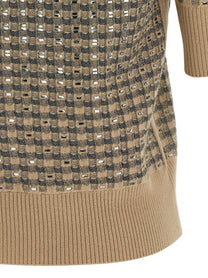 Ermanno Scervino Check Knit Beige