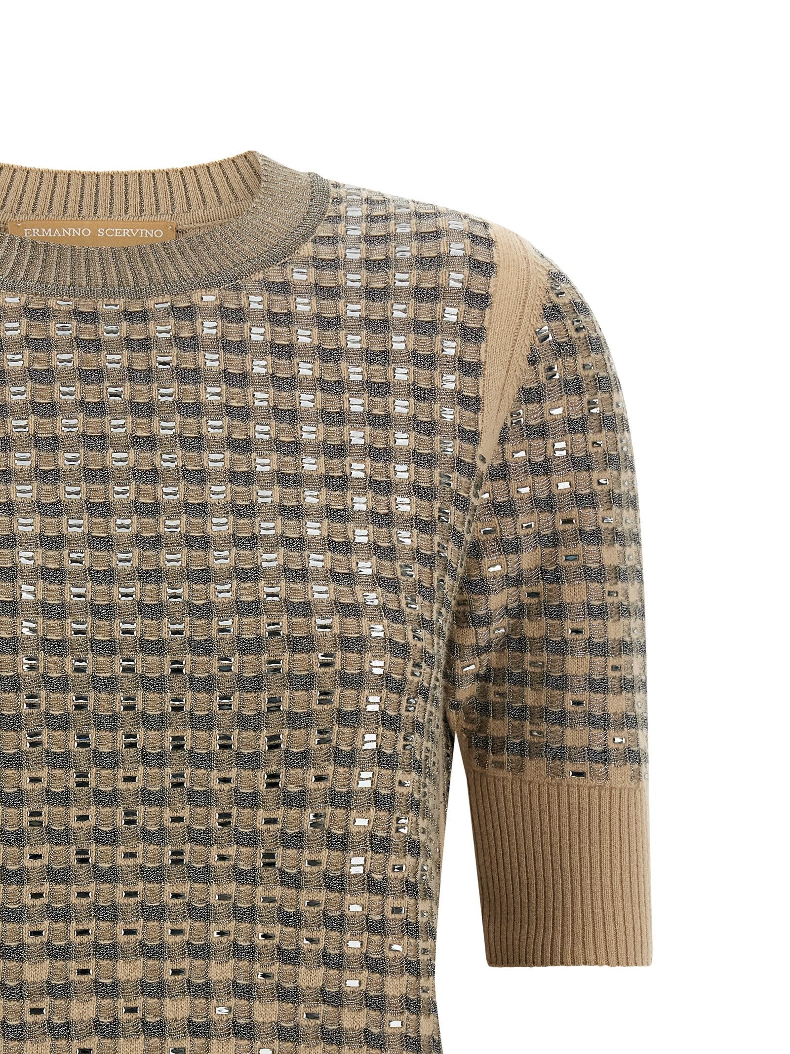 Ermanno Scervino Check Knit Beige