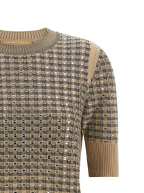 Ermanno Scervino Check Knit Beige