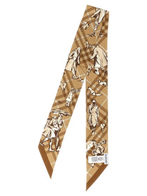 Burberry Check Mates Thin Scarf Beige