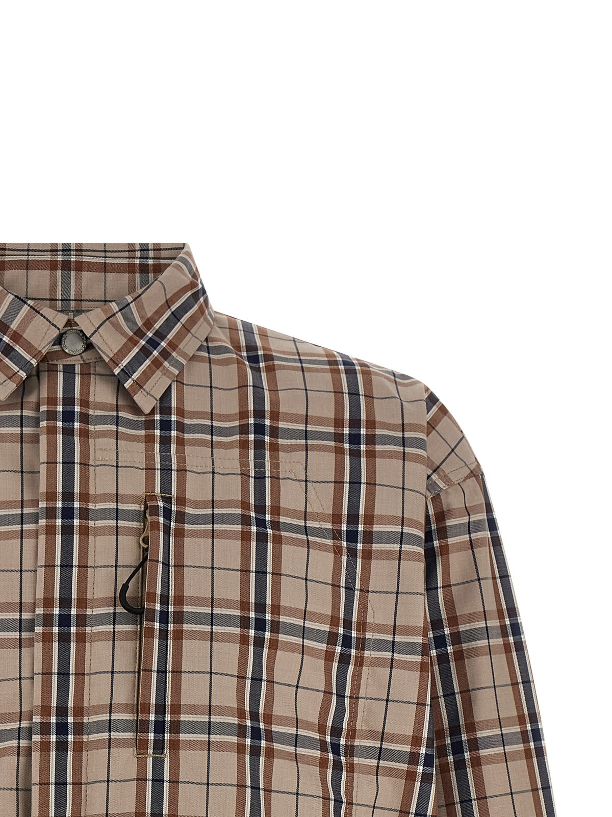 Comme Des Garҫons Homme Check Overshirt Beige