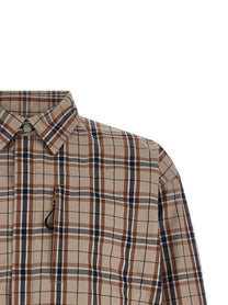 Comme Des Garҫons Homme Check Overshirt Beige