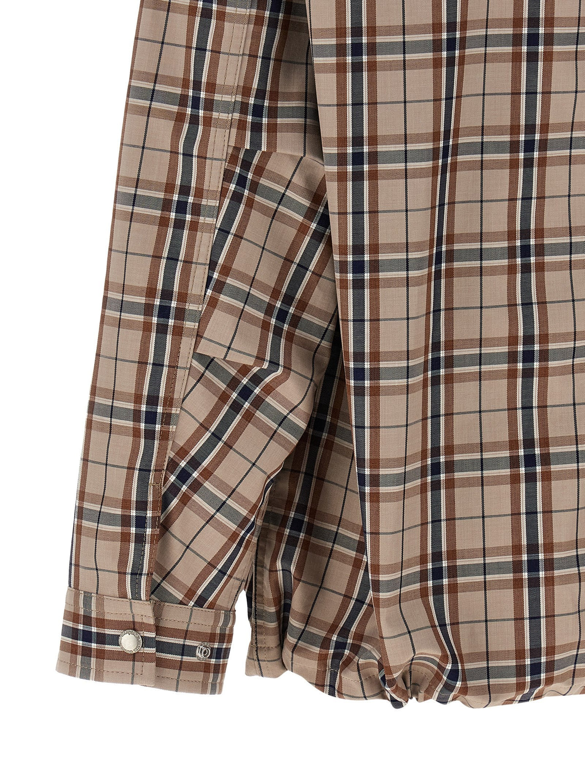 Comme Des Garҫons Homme Check Overshirt Beige