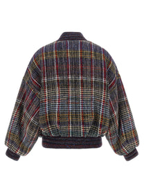 Missoni Check Pattern Bomber Jacket Gold